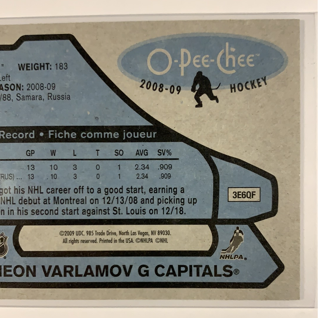  2008-09 O-Pee-Chee Semyon Varlamov 79-80 Retro Rookie Error Card  Local Legends Cards & Collectibles