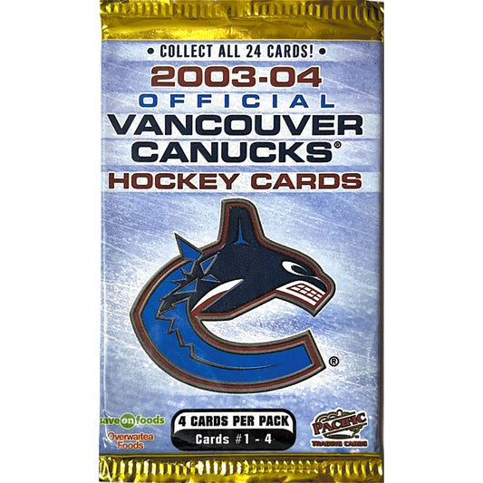 2003-04 Pacific Exhibit Vancouver Canucks NHL Hockey Pack