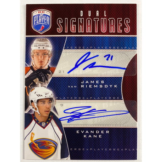 2009-10 Be A Player James Van Riemsdyk / Evander Kane Dual Signatures