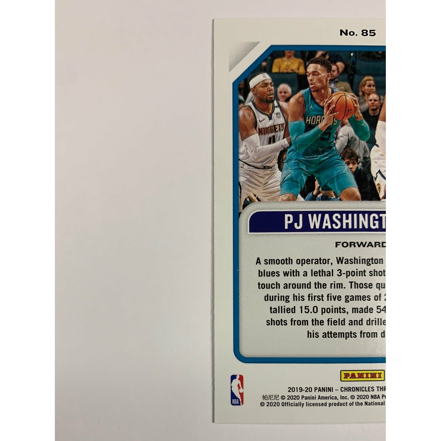 2019-20 Chronicles Threads Pj Washington Jr RC