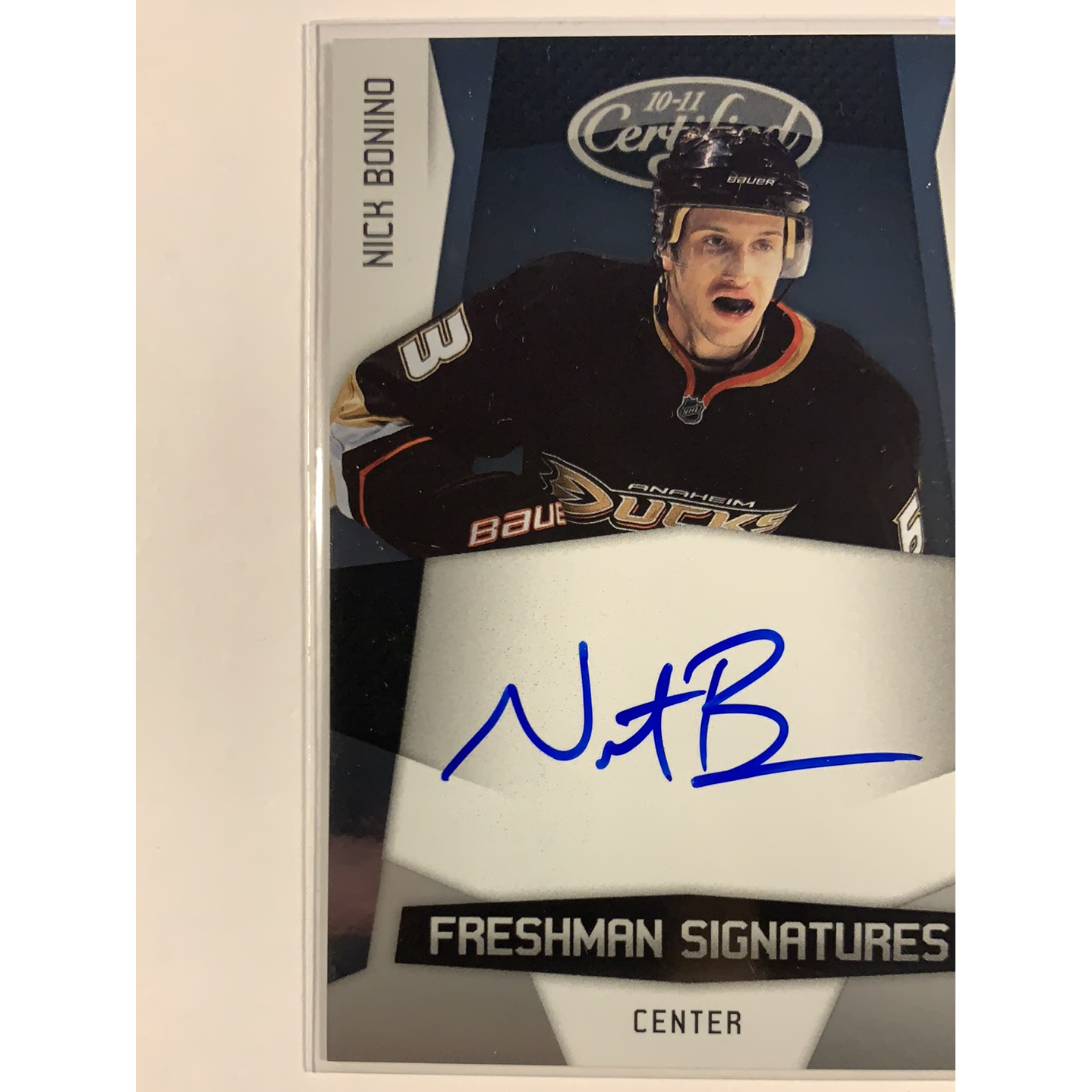  2010-11 Panini Certified Nick Bonino Freshman Signatures /1299  Local Legends Cards & Collectibles