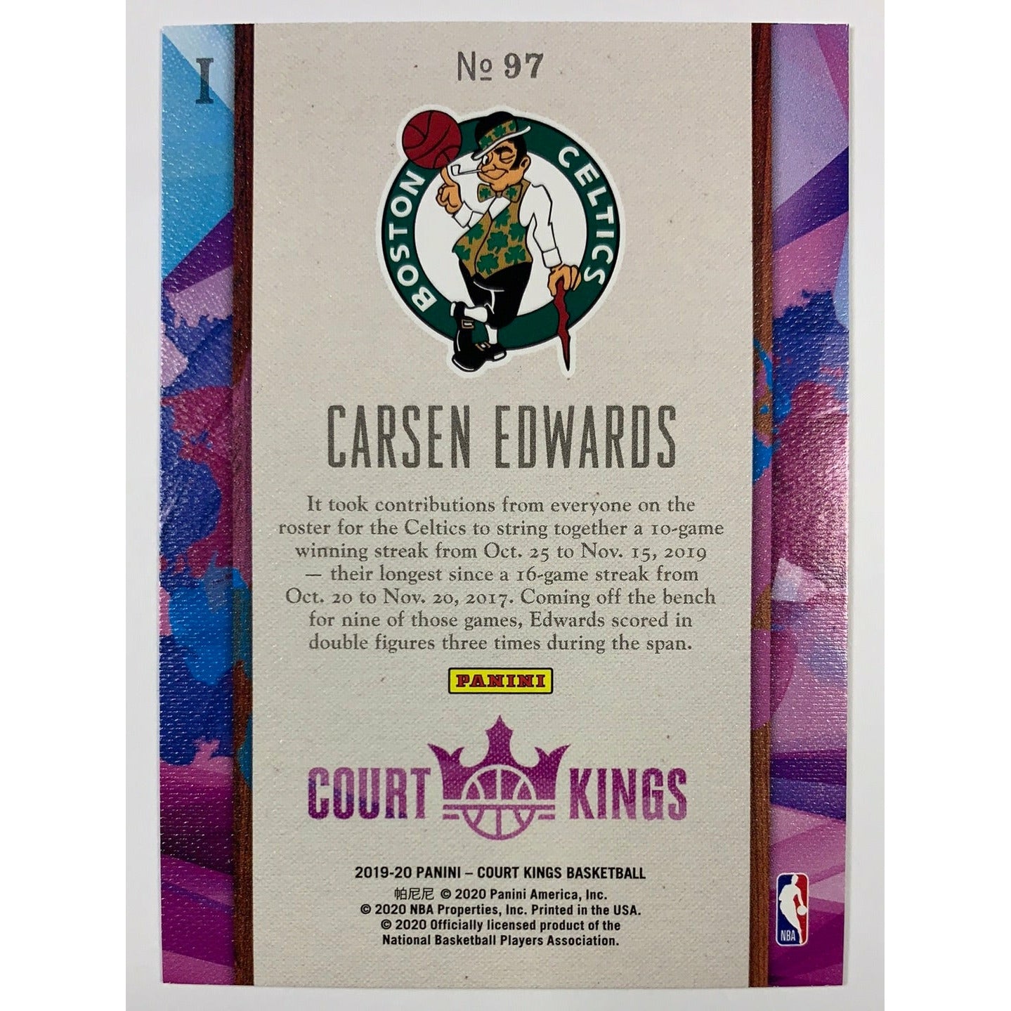 2019-20 Court Kings Carsen Edwards RC