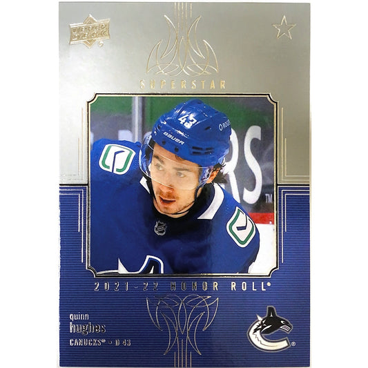 2021-22 Upper Deck Series 1 Quinn Hughes Honor Roll