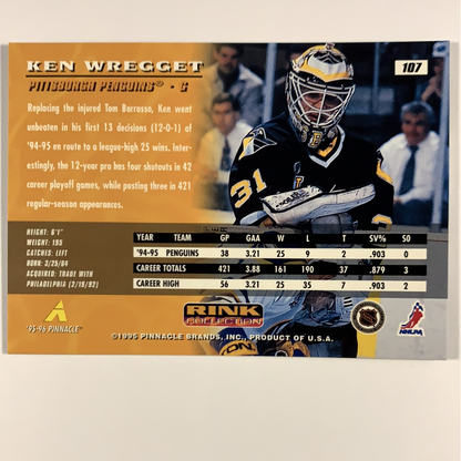  1995-96 Pinnacle Ken Wregget Rink Collection  Local Legends Cards & Collectibles