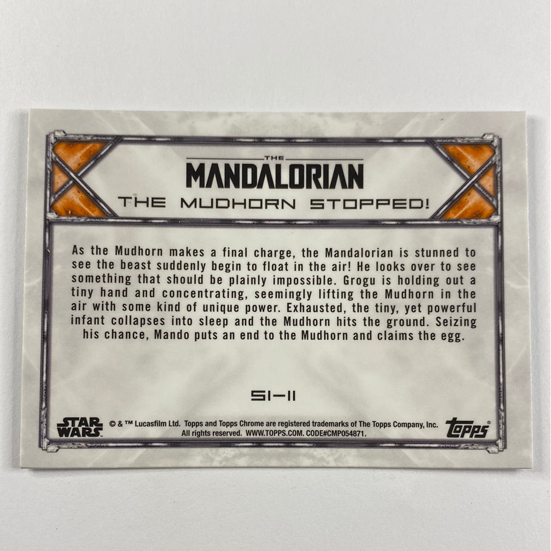 Topps Chrome The Mandalorian The Mudhorn Stopped Refractor