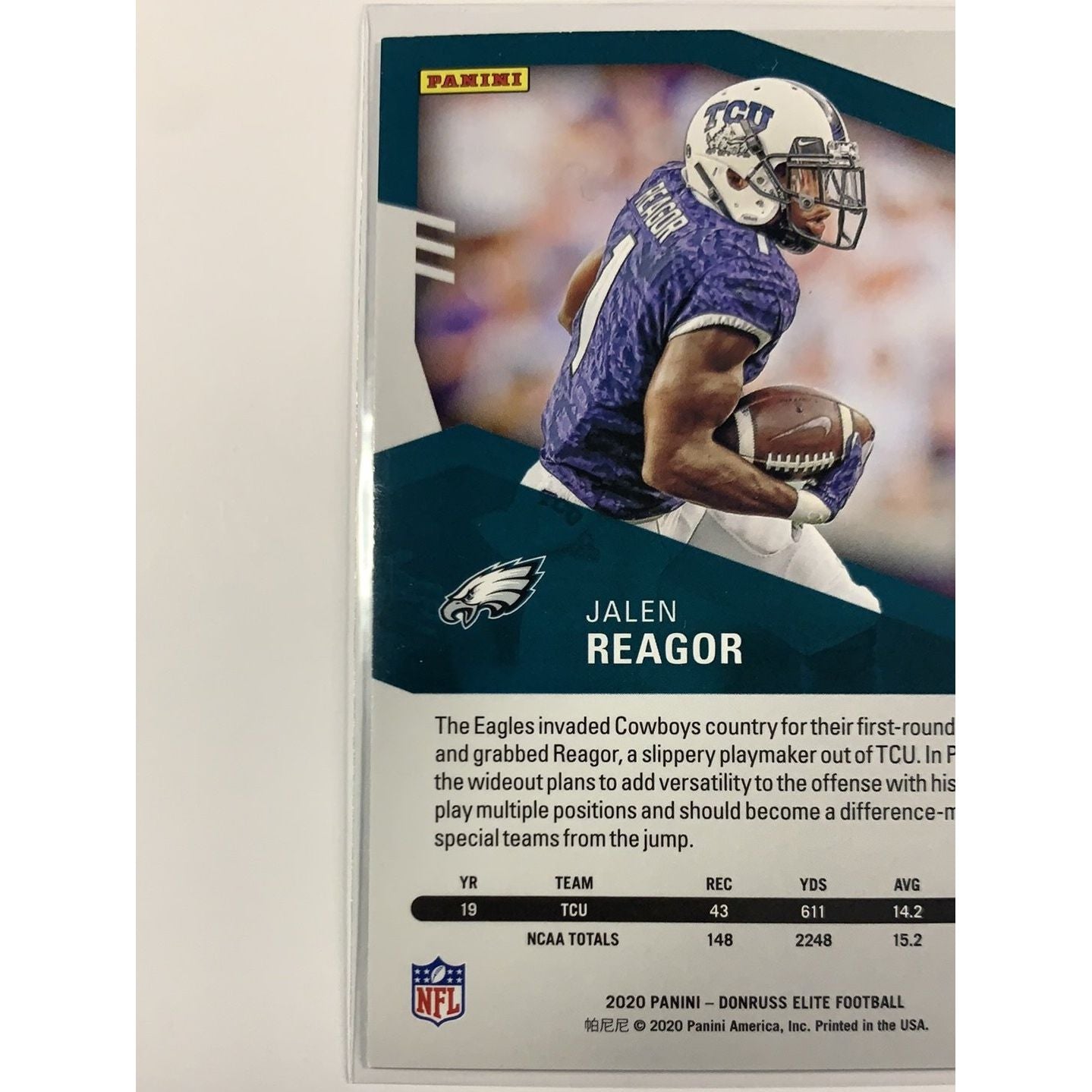  2020 Donruss Elite Jalen Reagor RC Green Foil Parallel  Local Legends Cards & Collectibles