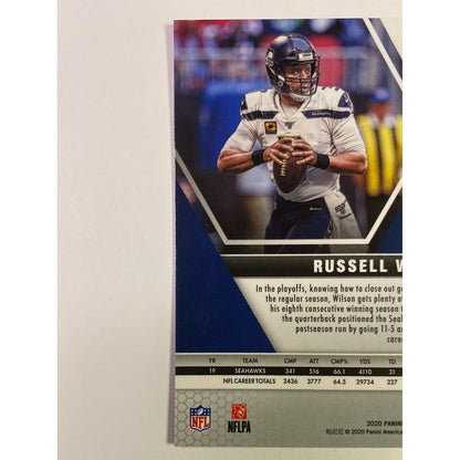 2020 Mosaic Russell Wilson Orange Reactive Prizm