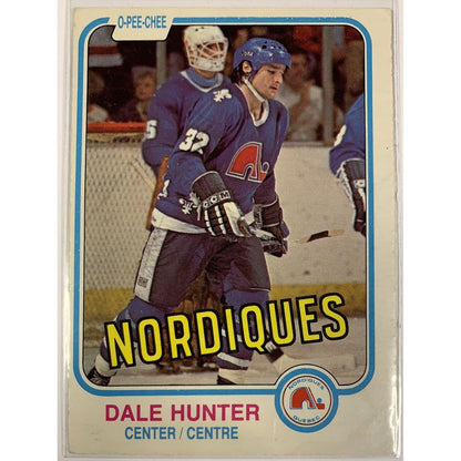  1981-82 O-Pee-Chee Dale Hunter Rookie Card  Local Legends Cards & Collectibles