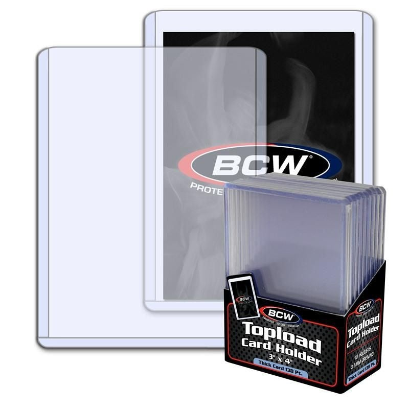 BCW Thick Card 3”x4” 138pt Rigid Toploaders