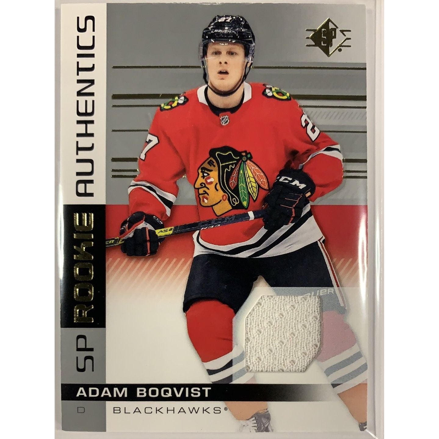  2019-20 SP Adam Boqvist Rookie Authentics Jersey Patch  Local Legends Cards & Collectibles