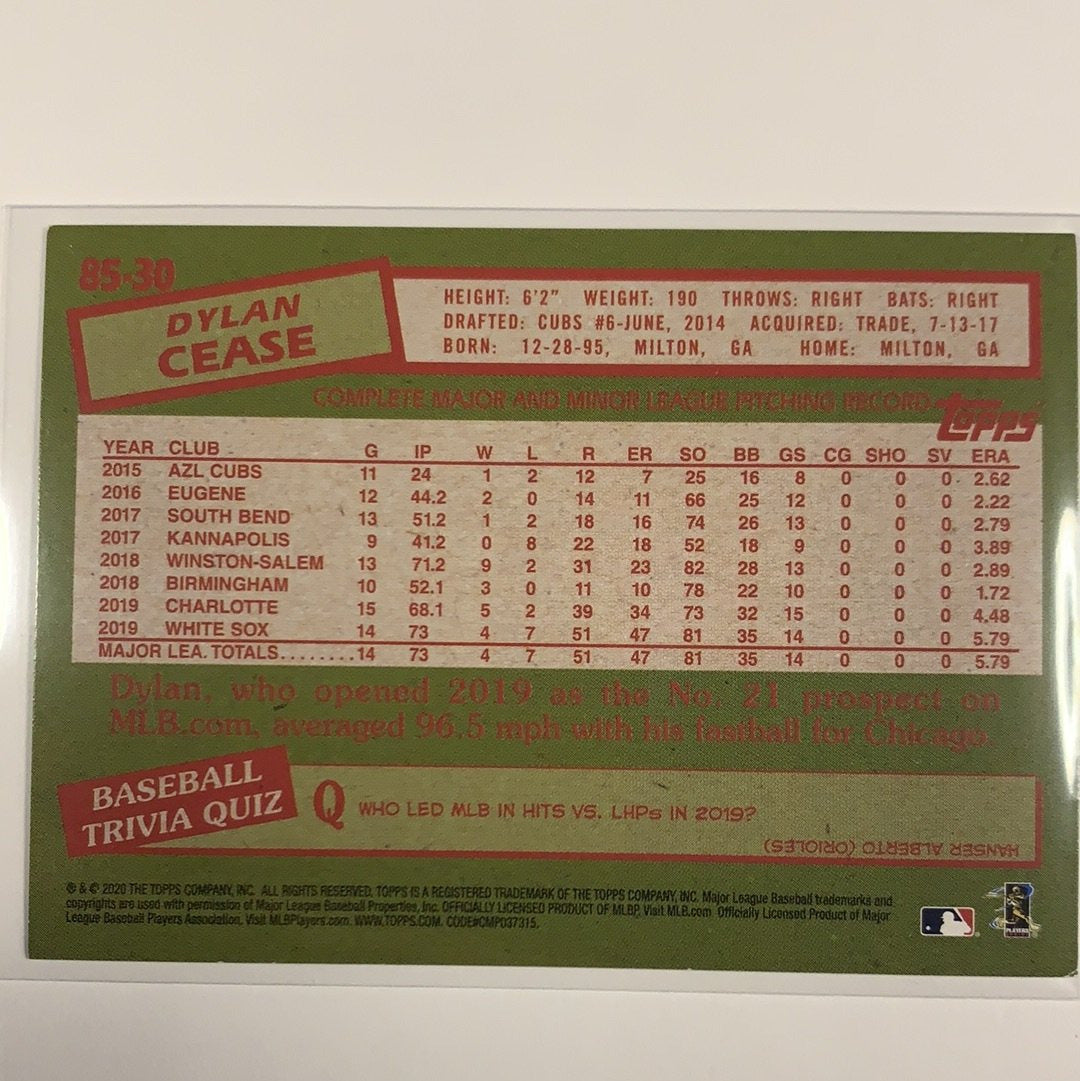  2020 Topps Dylan Cease 35th Anniversary RC  Local Legends Cards & Collectibles