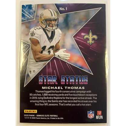  2020 Donruss Elite Michael Thomas Star Status Pink Parallel  Local Legends Cards & Collectibles