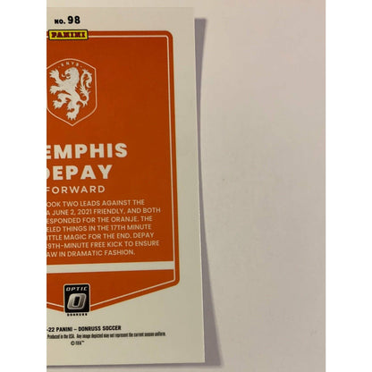 2021-22 Donruss Optic Memphis Depay Green Velocity Prizm