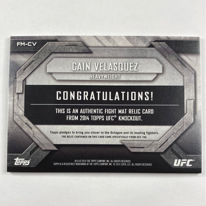 2014 Topps Cain Velasquez UFC 166 Mat Relic /188