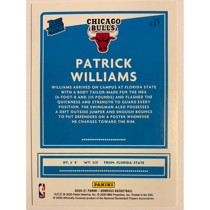 2020-21 Donruss Patrick Williams Rated Rookie
