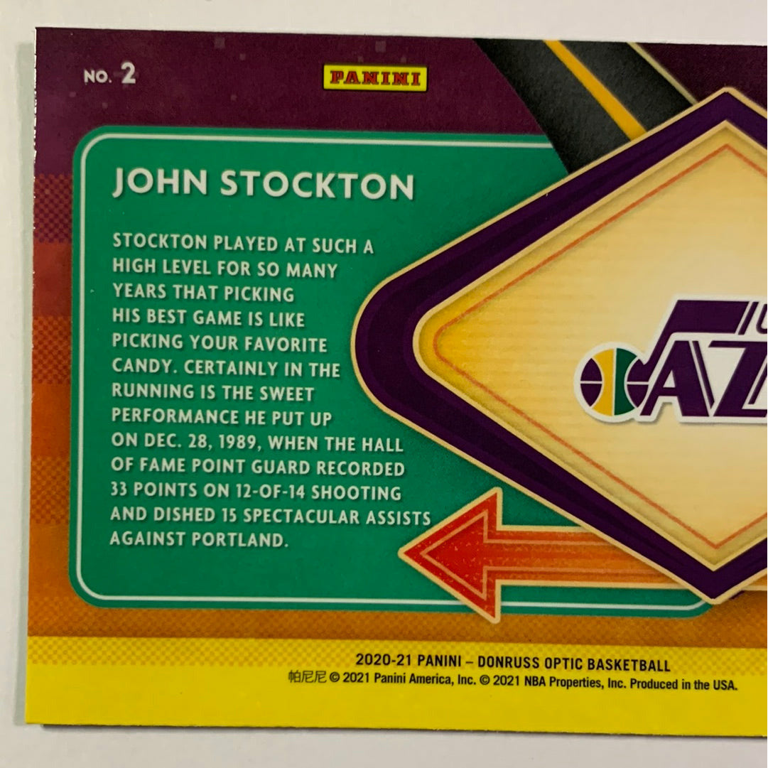 2020-21 Donruss Optic John Stockton Express Lane