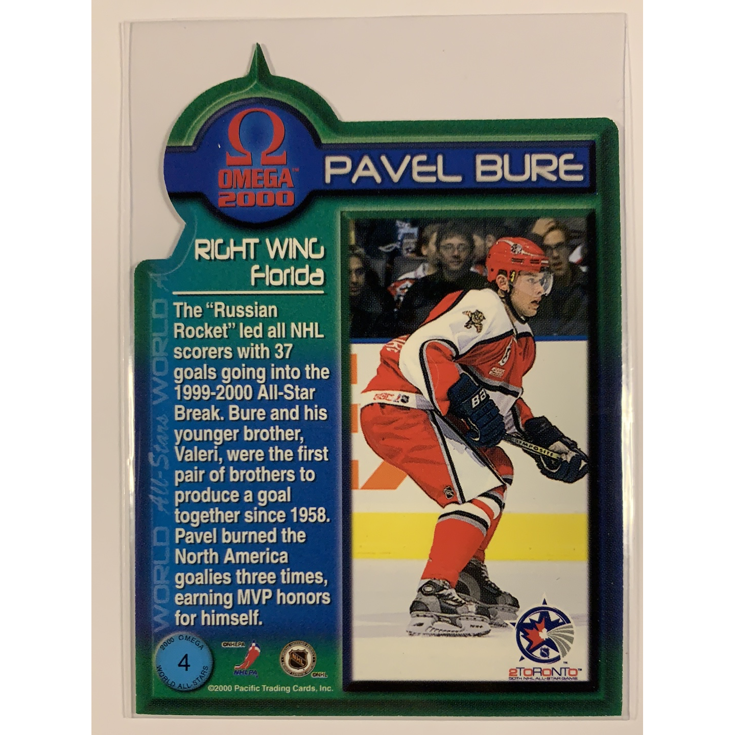  2000 Omega Pavel Bure World All Stars  Local Legends Cards & Collectibles
