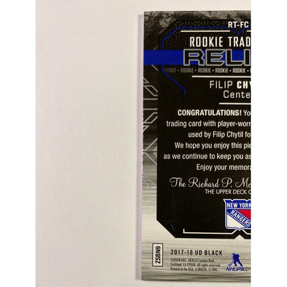  2017-18 UD Black Filip Chytil Rookie Trademarks Relics /299  Local Legends Cards & Collectibles