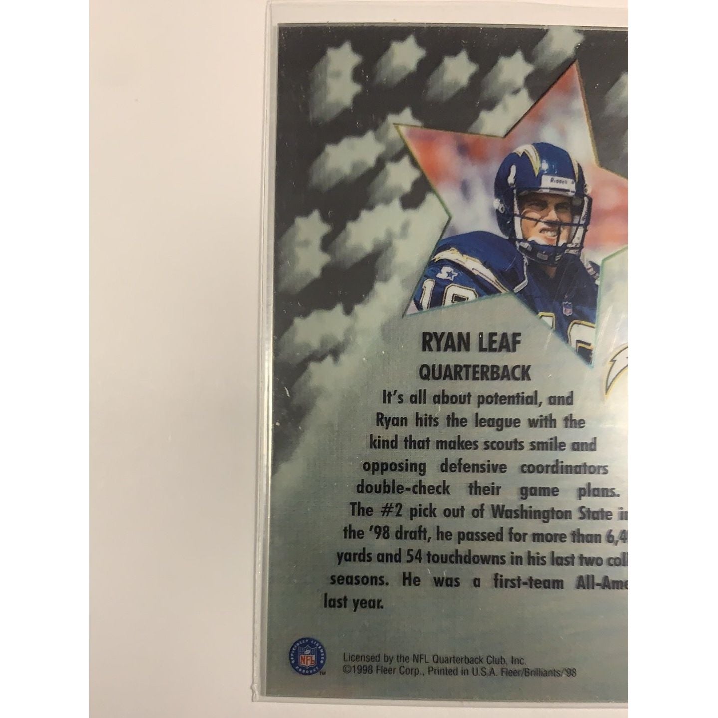  1998 Fleer Brilliants Ryan Leaf Shinning Stars  Local Legends Cards & Collectibles