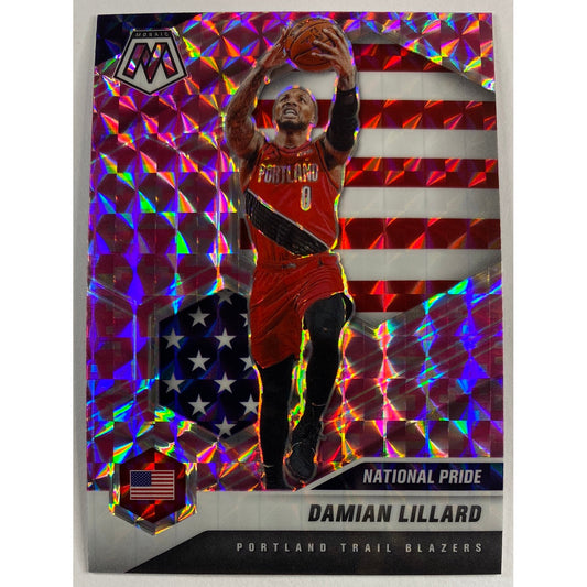 2020-21 Mosaic Damian Lillard National Pride Pink Camo Prizm
