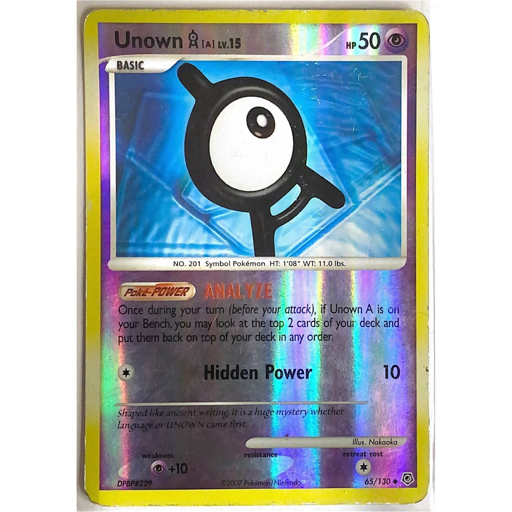  Diamond & Pearl Unown Uncommon Reverse Holo 65/130  Local Legends Cards & Collectibles