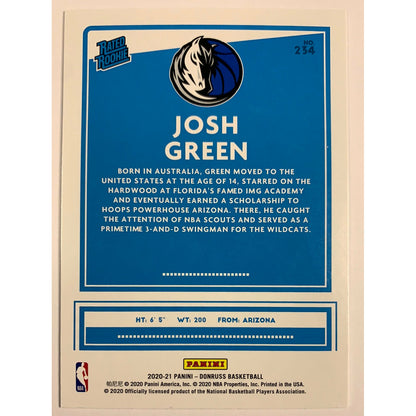 2020-21 Donruss Josh Green Rated Rookie