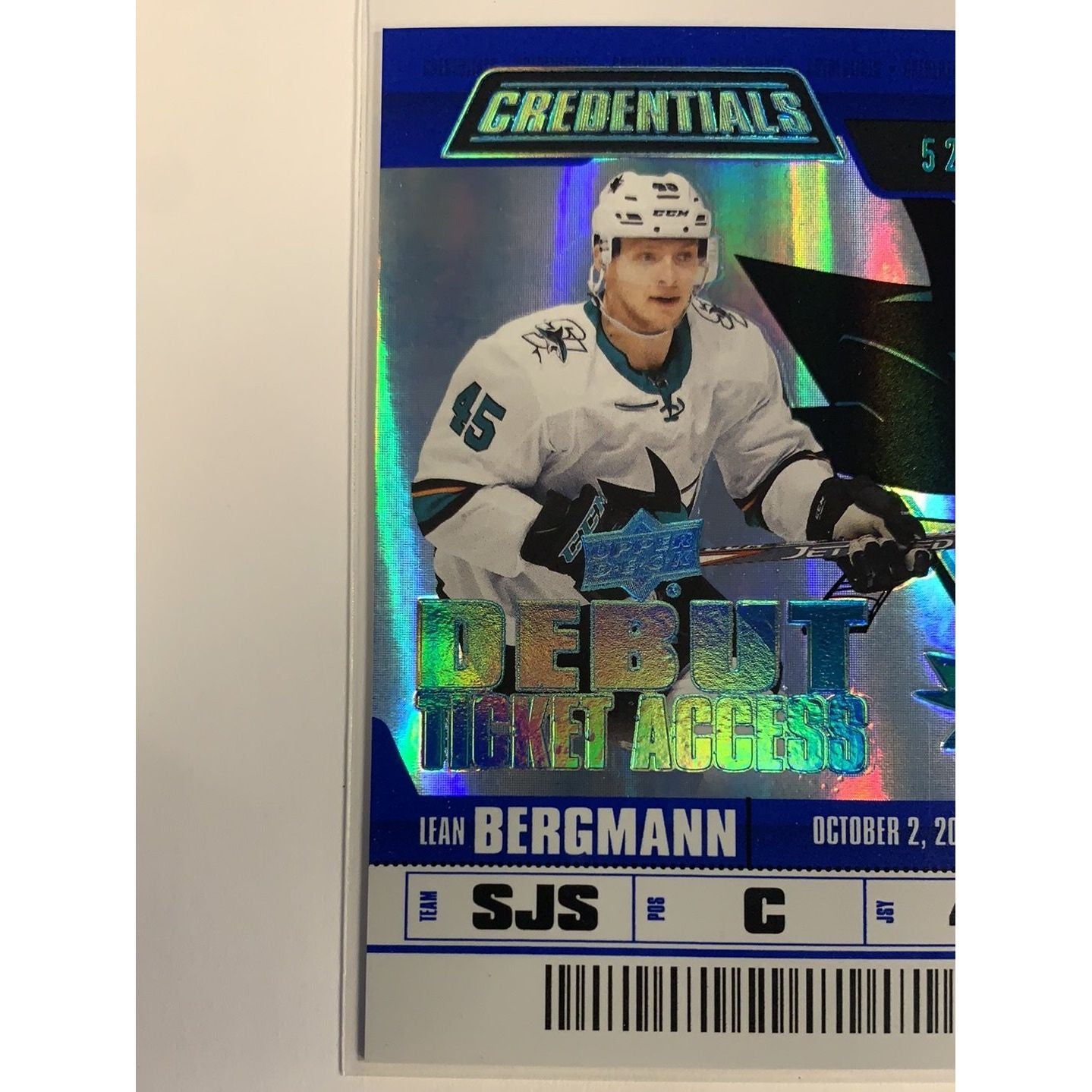  2019-20 Credentials Lean Lean Bergmann Debut Ticket Access /699  Local Legends Cards & Collectibles