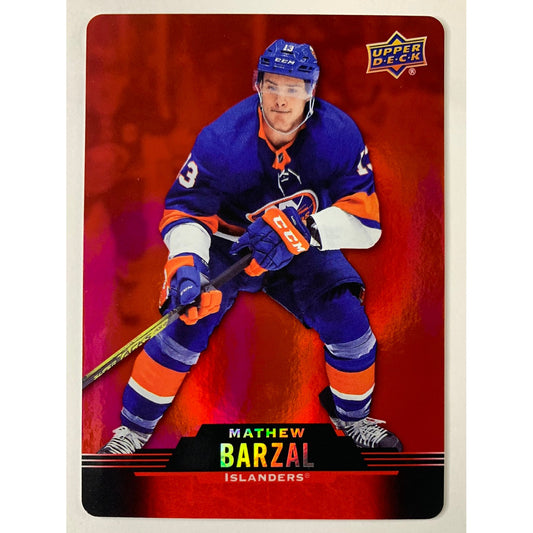 2020-21 Tim Hortons Mathew Barzal Red Die Cut