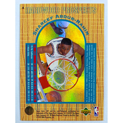 1997-98 Upper Deck Shareef Abdur-Rahim Hardwood Prospects Holo