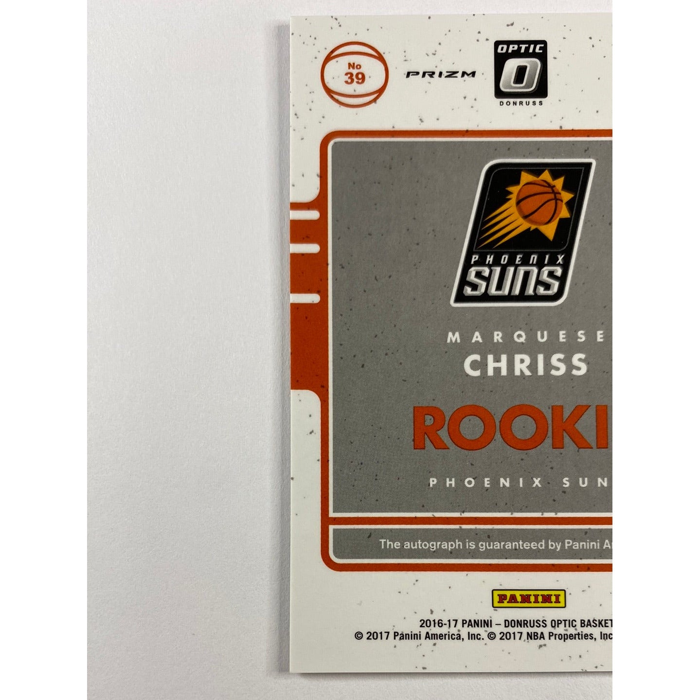 2016-17 Donruss Optic Marquese Chriss RC Auto Silver Holo Prizm
