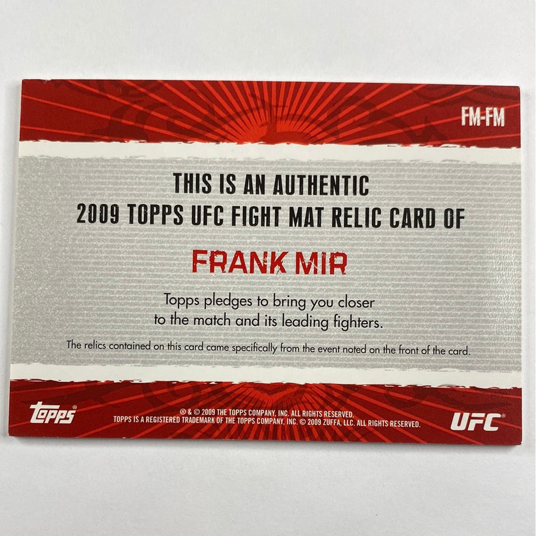 2009 Topps Frank Mir UFC 48 Authentic Mat Relic