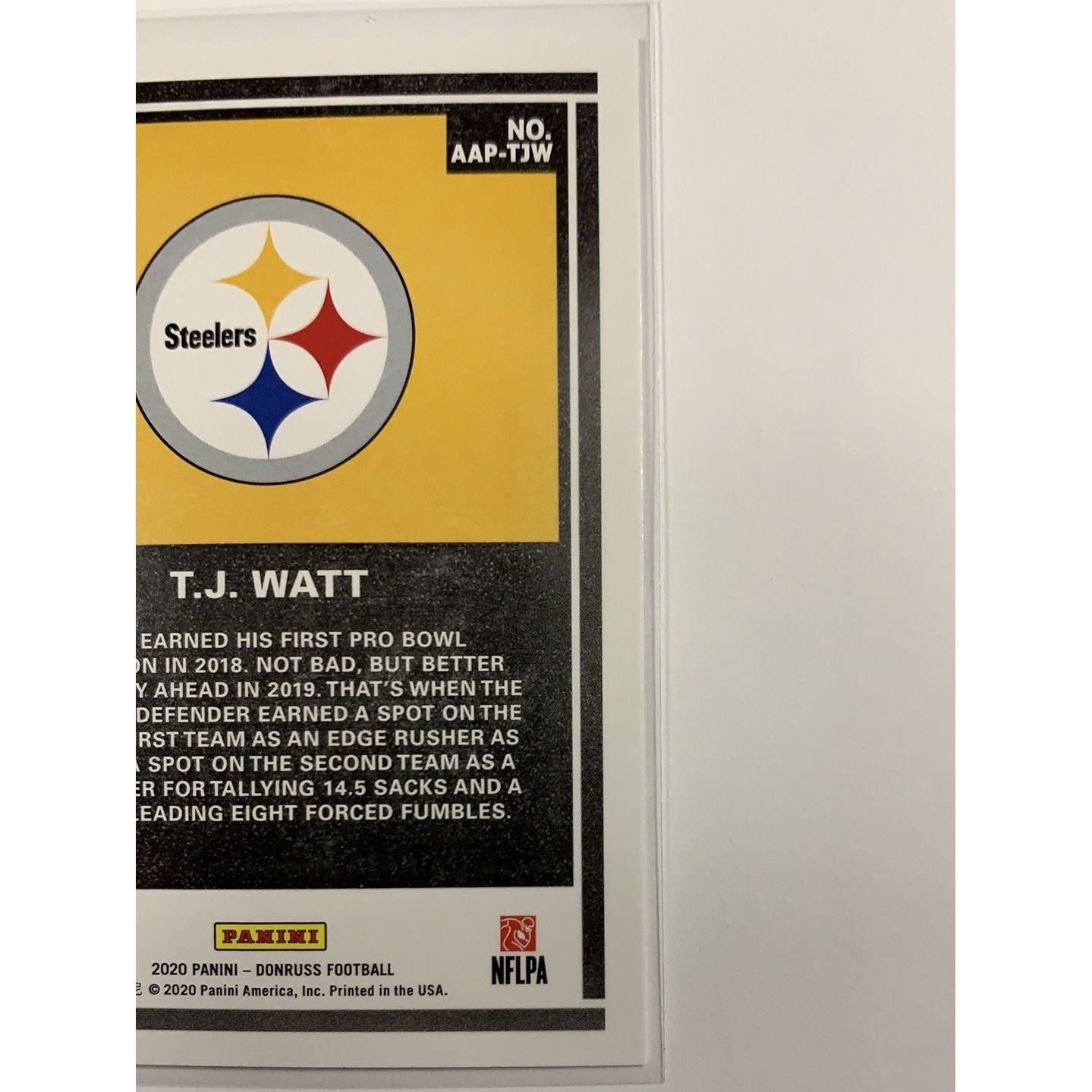  2020 Donruss T.J. Watt Action All Pros Refractor  Local Legends Cards & Collectibles