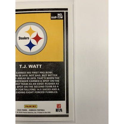  2020 Donruss T.J. Watt Action All Pros Refractor  Local Legends Cards & Collectibles