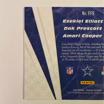 2020 Mosaic Prescott / Cooper / Elliott Flea Flicker Green & Blue Prizm