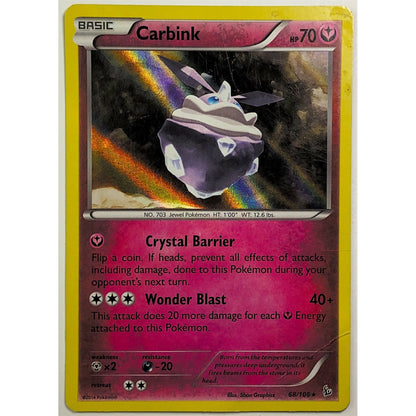 XY Flashfire Carbink Rare Holo 68/106 *PLAYED