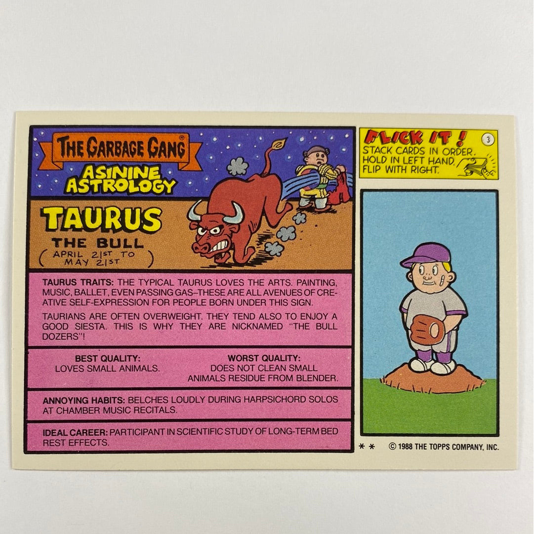 1988 Topps Garbage Pail Kids Bag Piper Die Cut