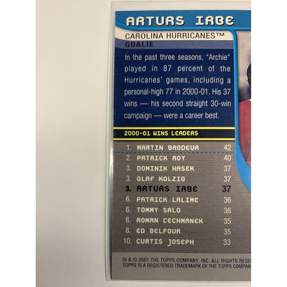  2001 Topps Arturs Irbe Own The Game  Local Legends Cards & Collectibles