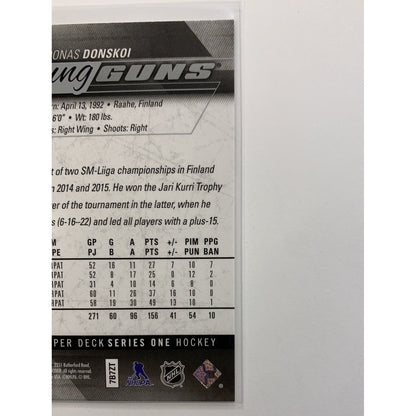  2015-16 Upper Deck Series One Joonas Donskoi Young Guns  Local Legends Cards & Collectibles