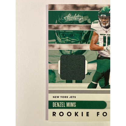 2020 Absolute Denzel Mims Rookie Force Jersey Patch