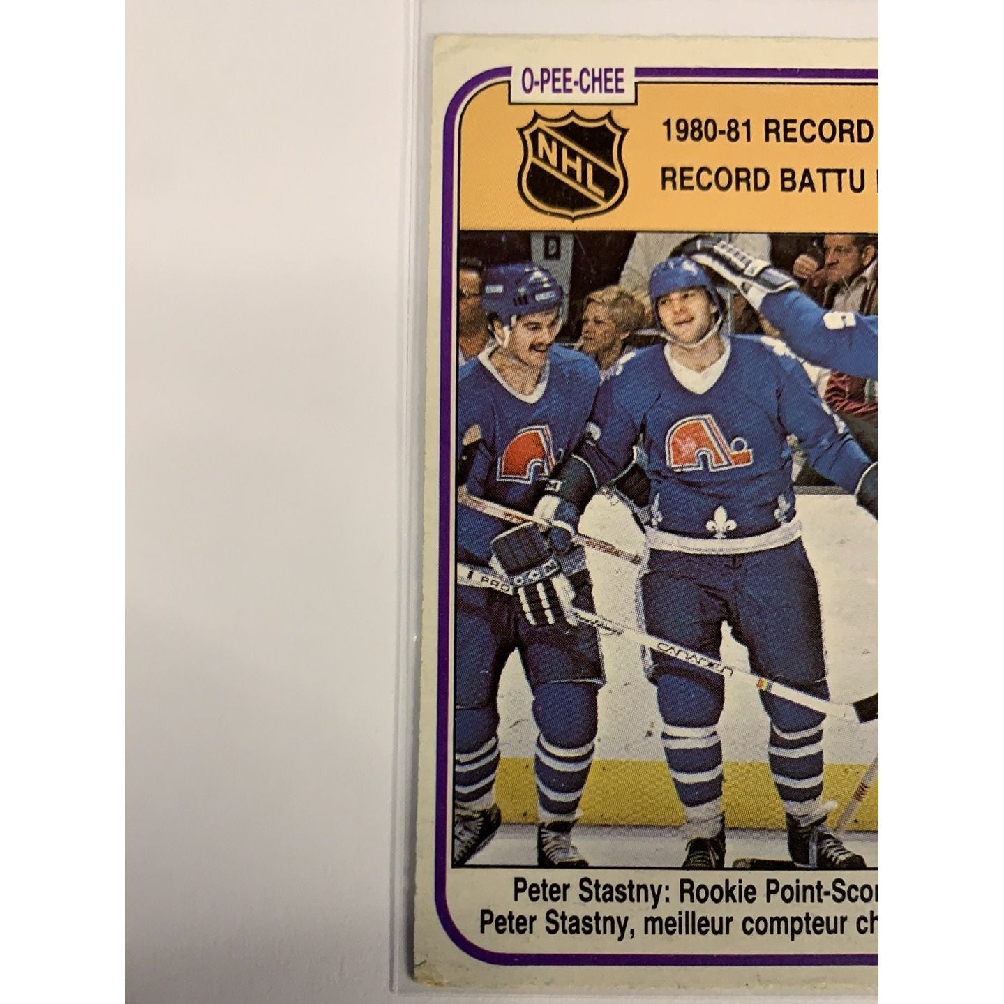  1981-82 O-Pee-Chee Peter Stastny Record Breakers  Local Legends Cards & Collectibles