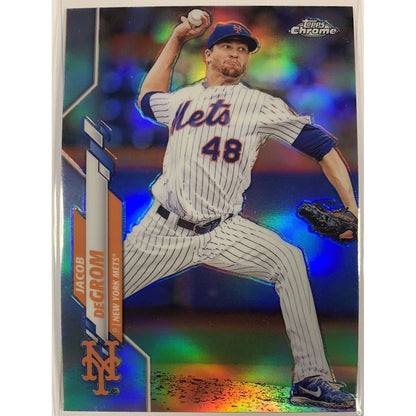  2020 Topps Chrome Jacob Degrom Base Refractor  Local Legends Cards & Collectibles