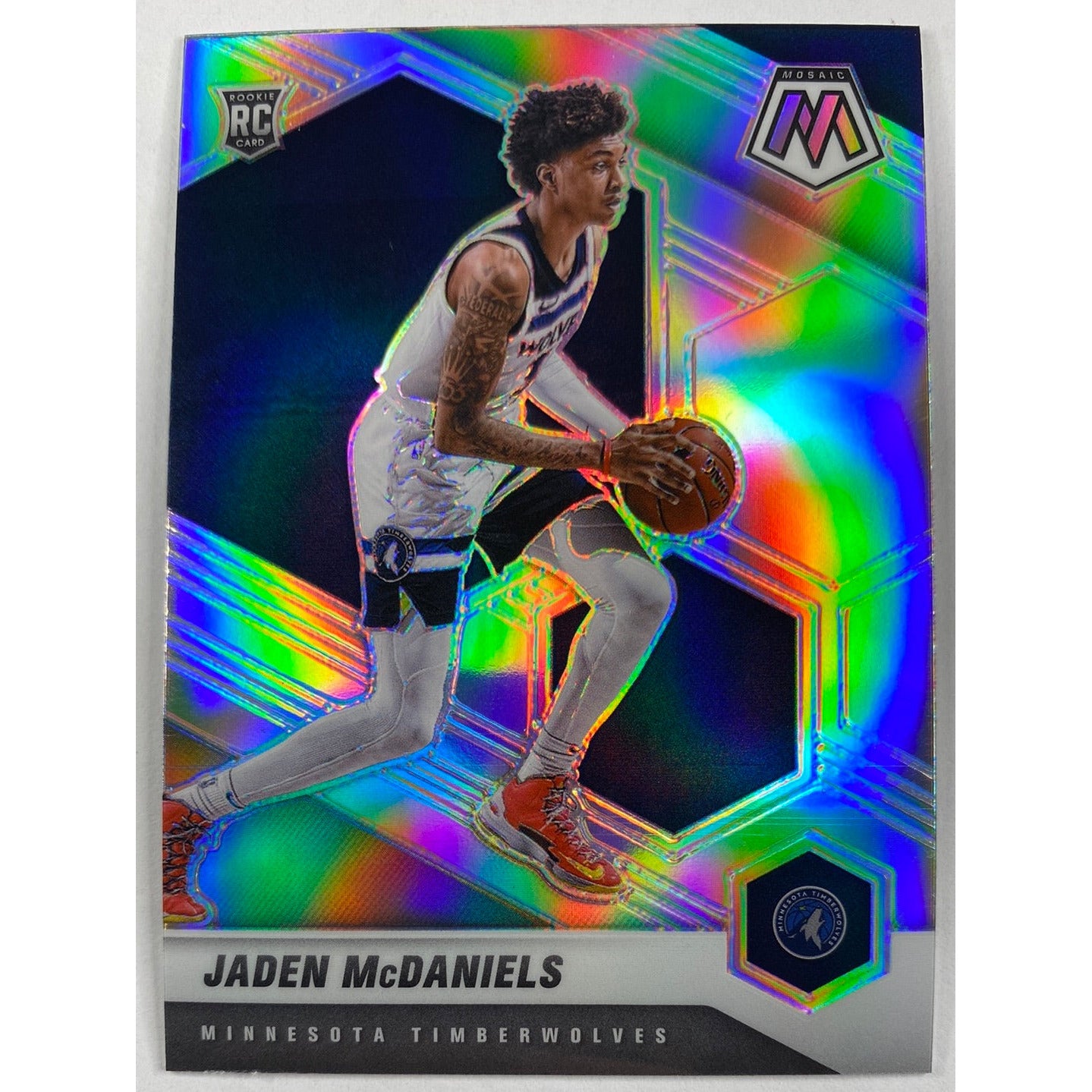 2020-21 Mosaic Jaden McDaniels Silver Holo Prizm RC