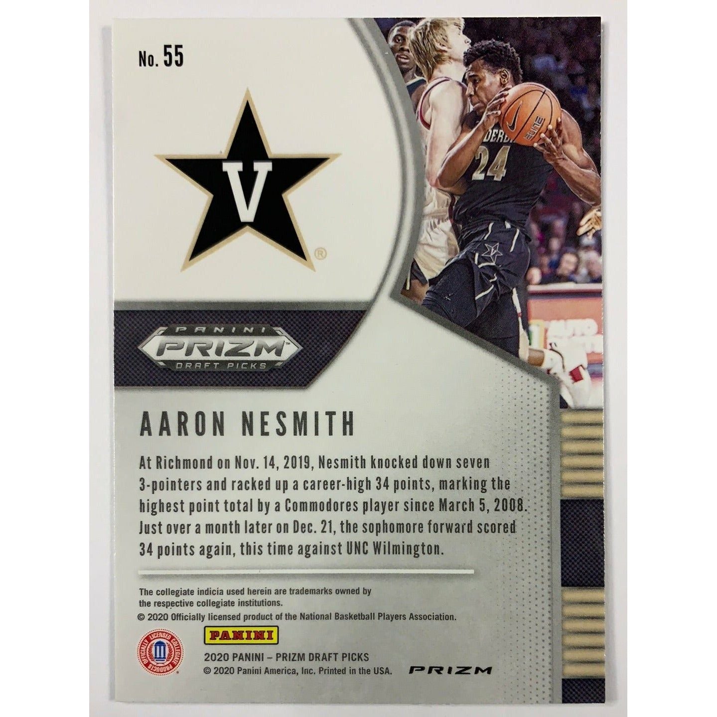 2020 Prizm Draft Picks Aaron Nesmith Silver Prizm RC