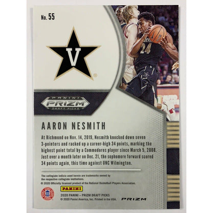 2020 Prizm Draft Picks Aaron Nesmith Silver Prizm RC