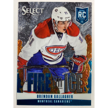 2013-14 Panini Select Brendan Gallagher Fire On Ice RC