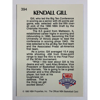 1990 Hoops Kendall Gill RC