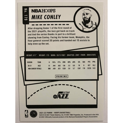 2021-22 Hoops Mike Conley Silver Holo 31/199