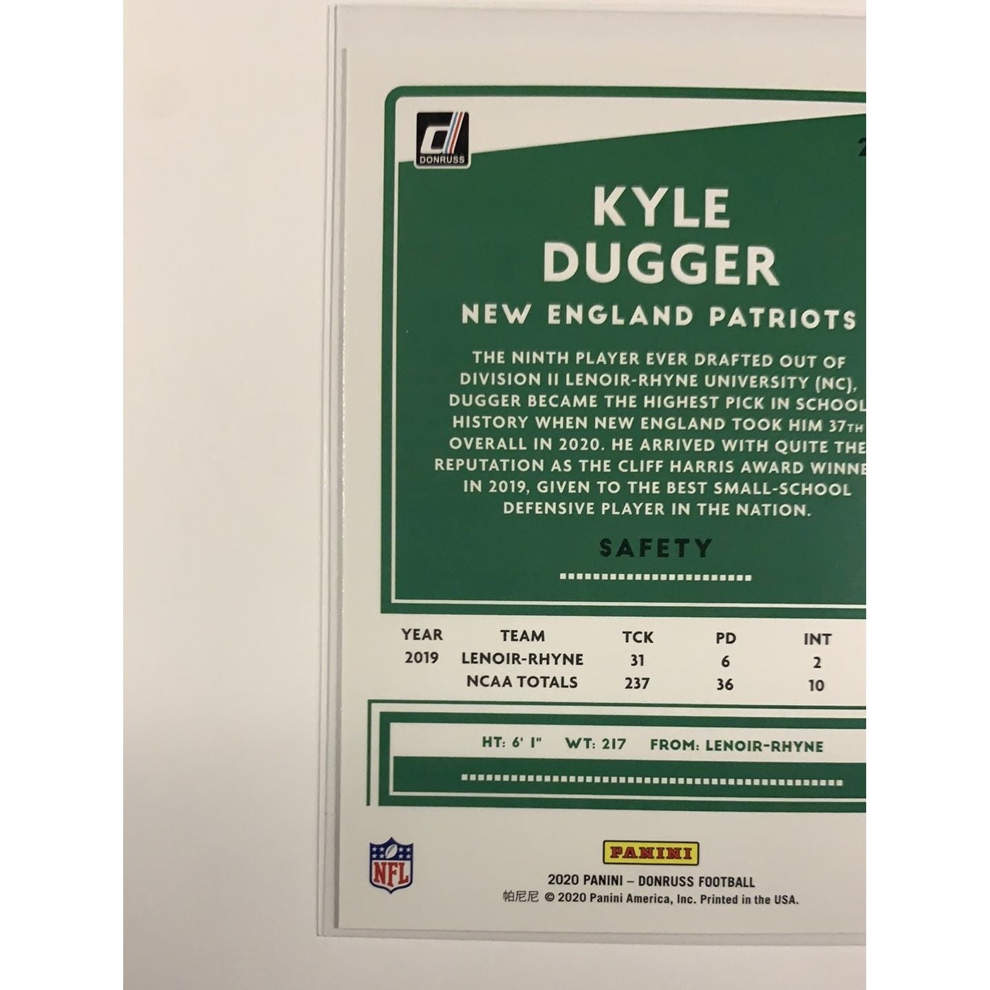  2020 Donruss Kyle Dugger RC  Local Legends Cards & Collectibles