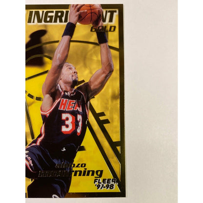  1997-98 Fleer Gold Alonzo Mourning Key Ingredient Clear Cut  Local Legends Cards & Collectibles