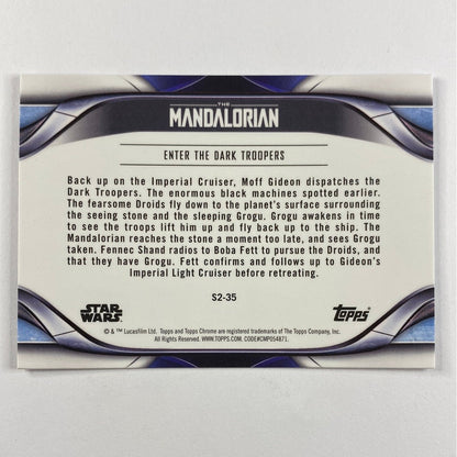 Topps Chrome The Mandalorian Enter the Dark Troopers Refractor